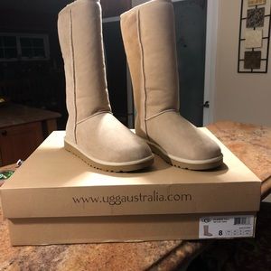 UGG Tall Boots size 8 Sand color. BRAND NEW!!